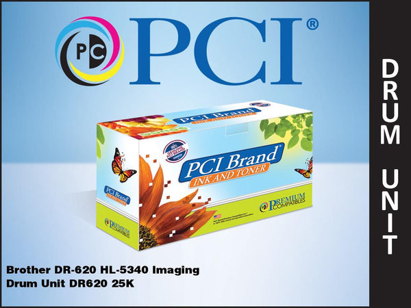 PCI Brand Brother DR620 DR-620 Black Drum Unit 25K Yield