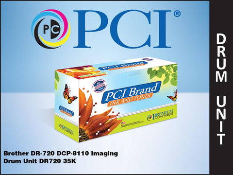 PCI Brand Brother DR720 DR-720 Black Drum Unit 35K Yield