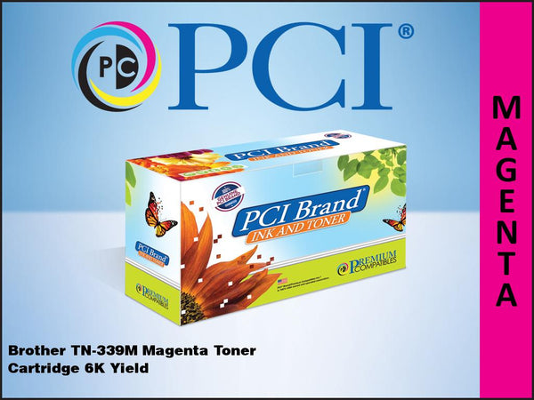 PCI Brand Brother TN-339M TN339M Magenta Toner Cartridge 6K Yield