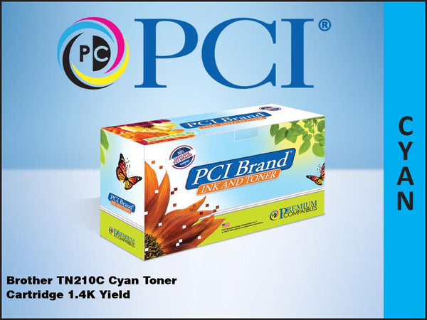 PCI Brand Xerox 006R03041 Brother TN210C Cyan Toner Cartridge 1.4K Yield