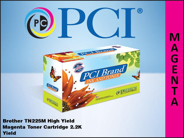 PCI Brand Xerox 006R03263 Brother TN225M Magenta Toner Cartridge 2.2K Yield