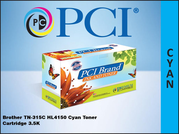 PCI Brand Brother TN315C TN-315C Cyan Toner Cartridge 3.5K Yield