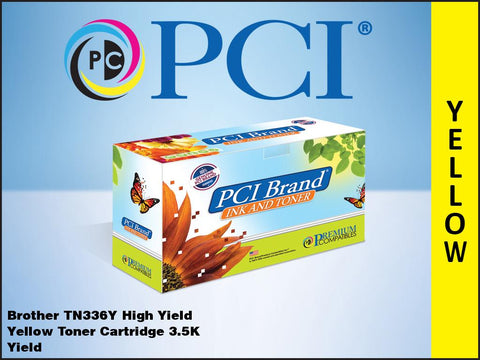 PCI Brand Xerox 006R03532 Brother TN336Y Yellow Toner Cartridge 3.5K Yield