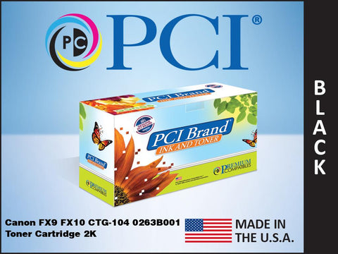 PCI Brand Canon 0263B001AA Cartridge 104 Black Toner Cartridge 2K Yield