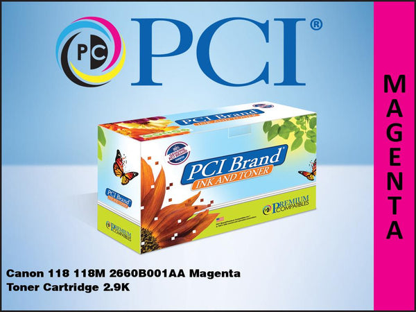 PCI Brand Canon 2660B001AA Cartridge 118 Magenta Toner Cartridge 2.9K Yield