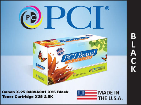 PCI Brand Canon 8489A001AA X-25 Black Toner Cartridge 2.5K Yield