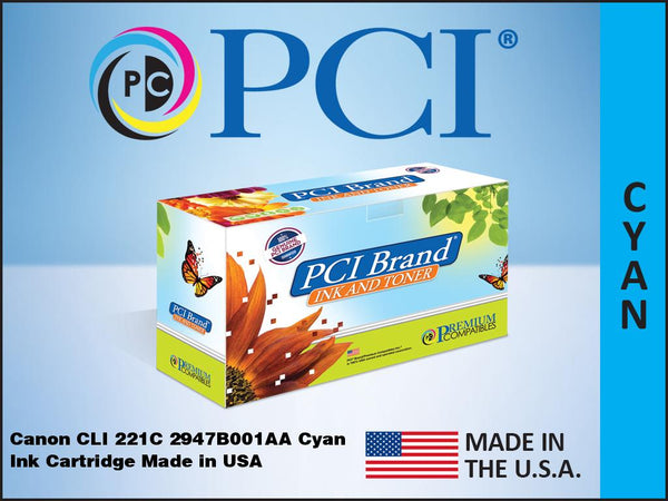 PCI Brand Canon CLI-221C Cyan Inkjet Cartridge