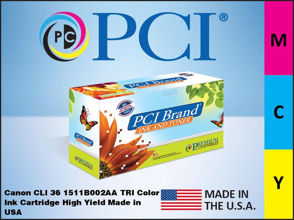 PCI Brand Canon CLI-36 Color Inkjet Cartridge 249 Page Yield