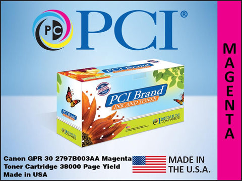 PCI Brand Canon 2797B003AA GPR-30 Magenta Toner Cartridge 38K Yield