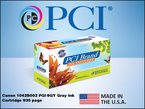 PCI Brand Canon PGI-9GY GRAY Inkjet Cartridge 930 Page Yield