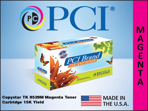 PCI Brand Copystar TK-8529M Magenta Toner Cartridge 15K Yield