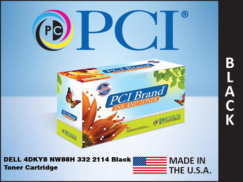 PCI Brand Dell 332-2114 NW88H, 332-2114 Black Toner Cartridge 9K Yield