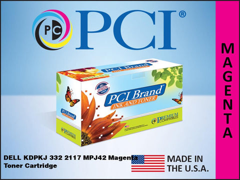 PCI Brand Dell 332-2117 332-2117, MPJ42 Magenta Toner Cartridge 12K Yield