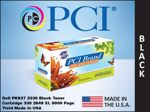 PCI Brand Dell 330-2649XL PK937, DM253 Black Toner Cartridge 9K Yield