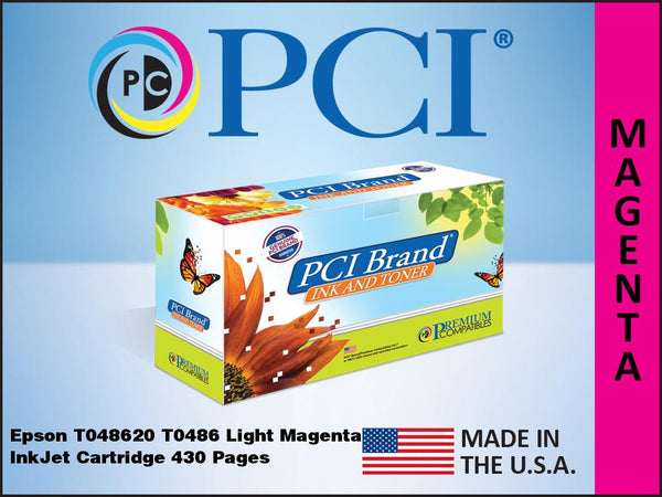 PCI Brand Epson T048620 Light Magenta Inkjet Cartridge 430 Page Yield