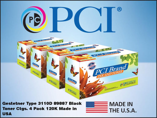 PCI Brand Gestetner 89887 Black Toner Cartridge 120K Yield