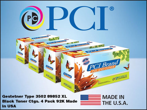 PCI Brand Gestetner 89856 Black Toner Cartridge 92K Yield