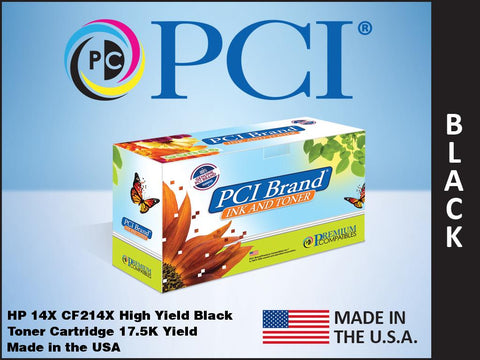 PCI Brand Xerox 006R03219 HP 14X CF214X Black Toner Cartridge 17.5K Yield