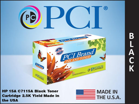 PCI Brand Xerox 006R03018 HP 15A C7115A Black Toner Cartridge 2.5K Yield