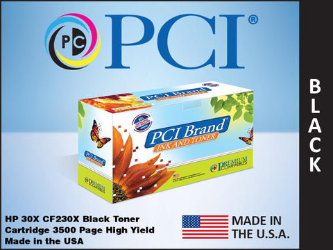 PCI Brand HP CF230X 30X Black Toner Cartridge Made in the USA