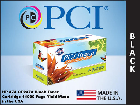 PCI Brand HP CF237A 37A Black Toner Cartridge Made in the USA