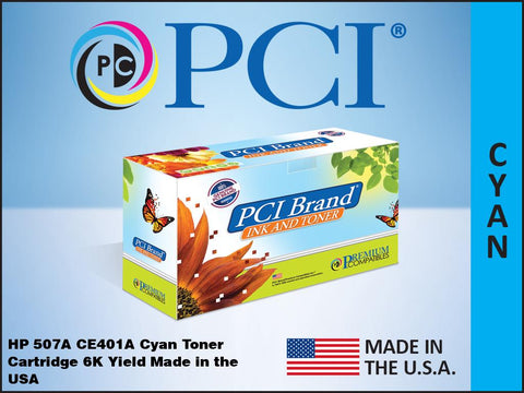 PCI Brand Xerox 006R03009 HP 507A CE401A Cyan Toner Cartridge 6K Yield