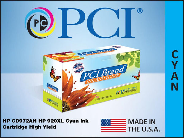PCI Brand HP CD972AN 920XL Cyan Inkjet Cartridge