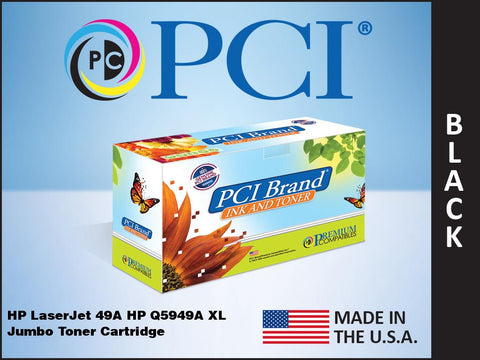 PCI Brand HP Q5949A JUMBO 49A Black Toner Cartridge 6K Yield