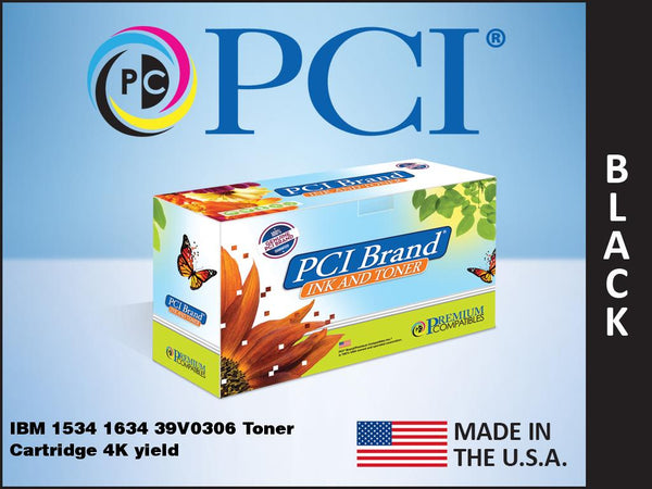 PCI Brand IBM 39V0306 Black Toner Cartridge 4K Yield