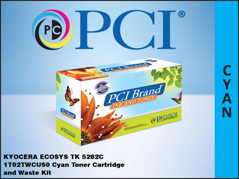 PCI Brand Kyocera ECOSYS TK-5282C Cyan Toner Cartridge