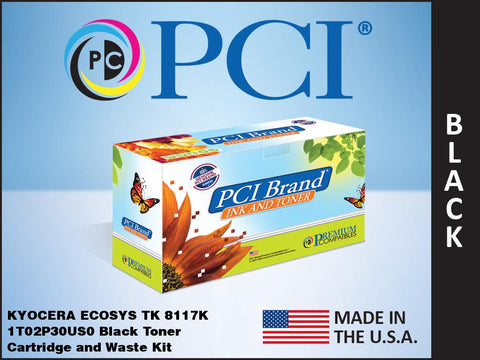 PCI Brand Kyocera ECOSYS TK-8117K Black Toner Cartridge