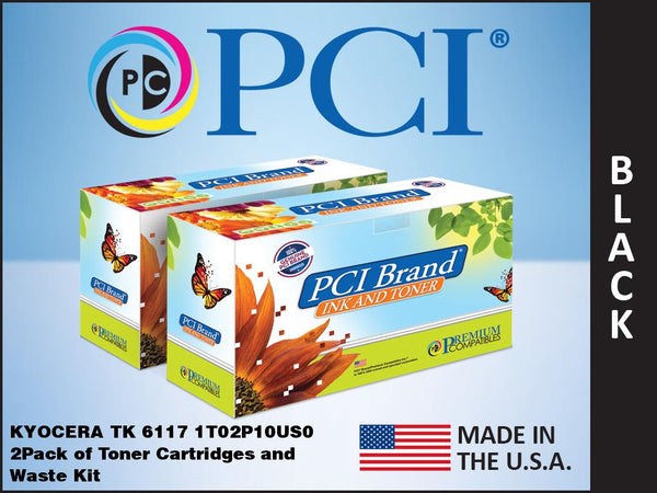 PCI Brand Kyocera TK-6117 1T02P10US0 2PK Toner Cartridge