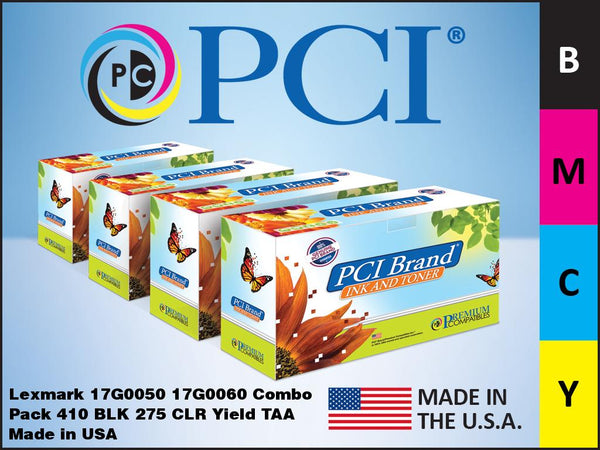 PCI Brand Lexmark 15M2327 50/60 2 Pack B,M,C,Y Inkjet Cartridges