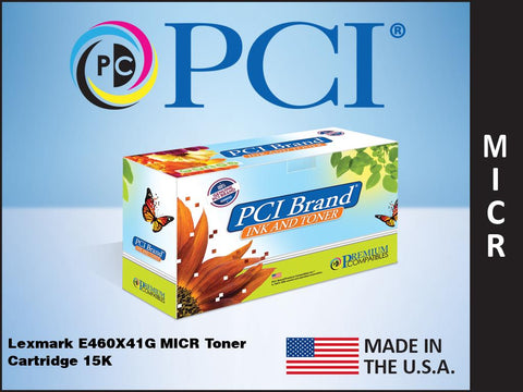 PCI Brand Lexmark E460X41GM Scan Capable MICR Toner Cartridge 15K Yield