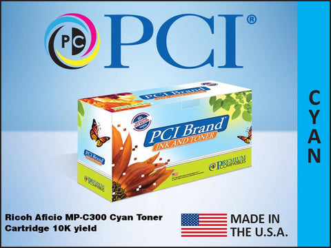 PCI Brand Ricoh 841725 Cyan Toner Cartridge 10K Yield