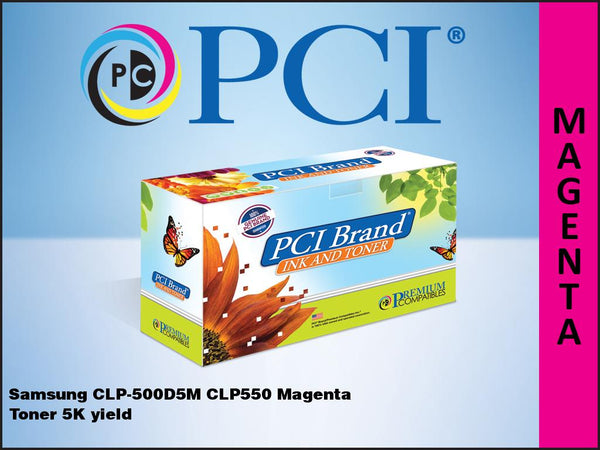 PCI Brand Samsung CLP-500D5M Magenta Toner Cartridge 5K Yield
