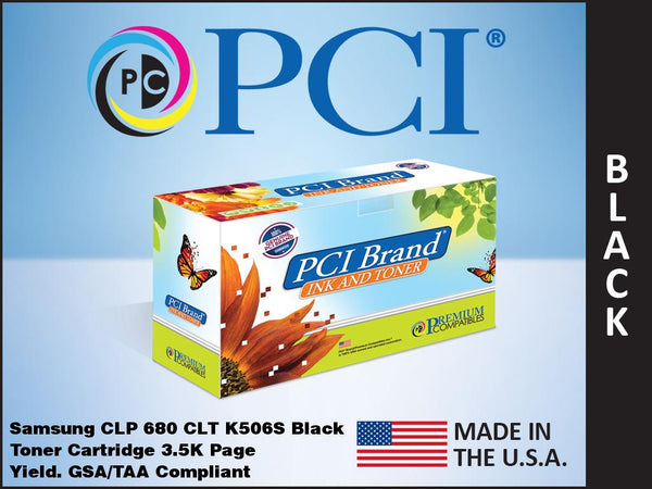 PCI Brand Samsung CLT-K506S Black Toner Cartridge 6K Yield