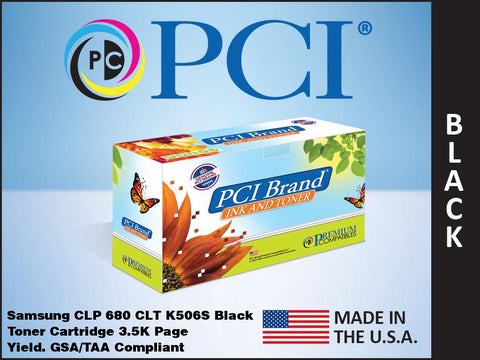 PCI Brand Samsung CLT-K506S Black Toner Cartridge 6K Yield