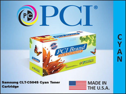 PCI Brand Samsung CLT-C504S Cyan Toner Cartridge 1.8K Yield