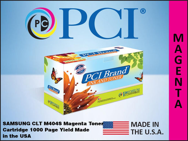 PCI Brand Samsung CLT-M404S Magenta Toner Cartridge Made in the USA