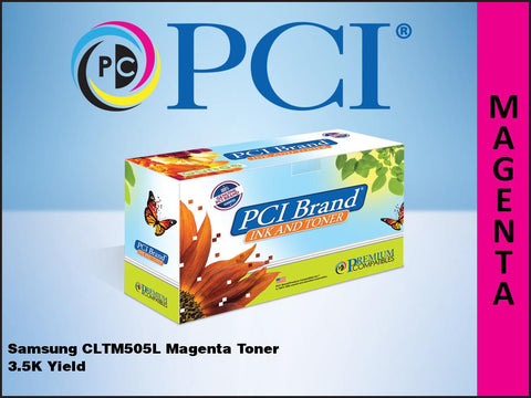PCI Brand Samsung CLT-M505L Magenta Toner Cartridge 3.5K Yield