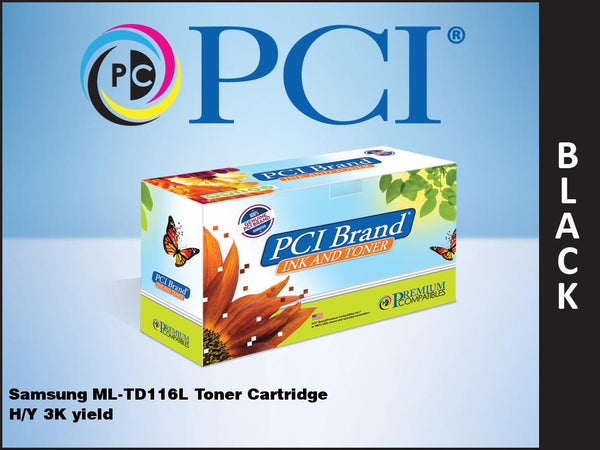 PCI Brand Samsung MLT-D116L Black Toner Cartridge 3K Yield