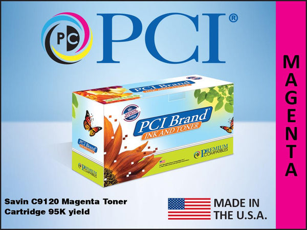 PCI Brand Savin C9120M Magenta Toner Cartridge 9.5K Yield