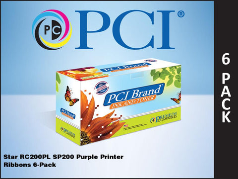 PCI Brand Star RC200P 6 Pack Purple Ribbons