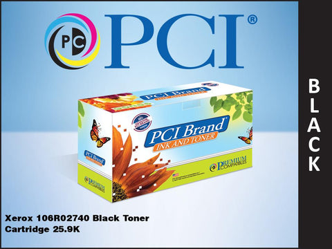 PCI Brand Xerox 106R02744 Cyan Toner Cartridge 7.5K Yield