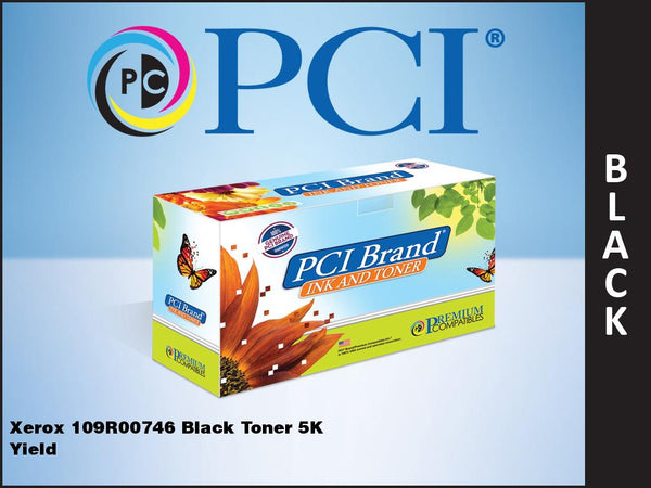 PCI Brand Xerox 109R00747 Black Toner Cartridge 5K Yield