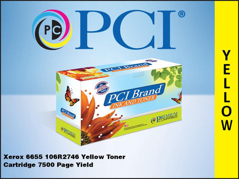 PCI Brand Xerox 106R02747 Black Toner Cartridge 12K Yield