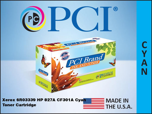 PCI Brand Xerox 6R03340 HP 827A CF302A Yellow Toner Cartridge 32K Yield