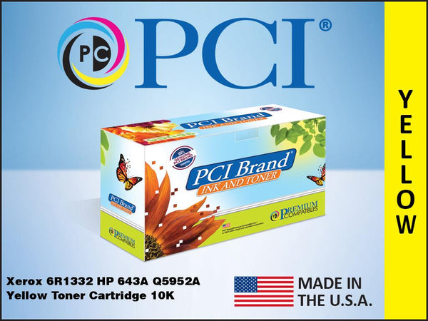 PCI Brand Xerox 6R1333 HP 643A Q5953A Magenta Toner Cartridge 10K Yield